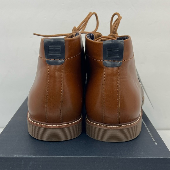 TOMMY HILFIGER, MEN’S DRESS LACE UP CHUKKA BOOTS, BROWN SIZE 9.5 - Picture 4 of 16